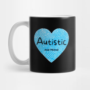 Autistic And Proud Blue Fingerprint Mug